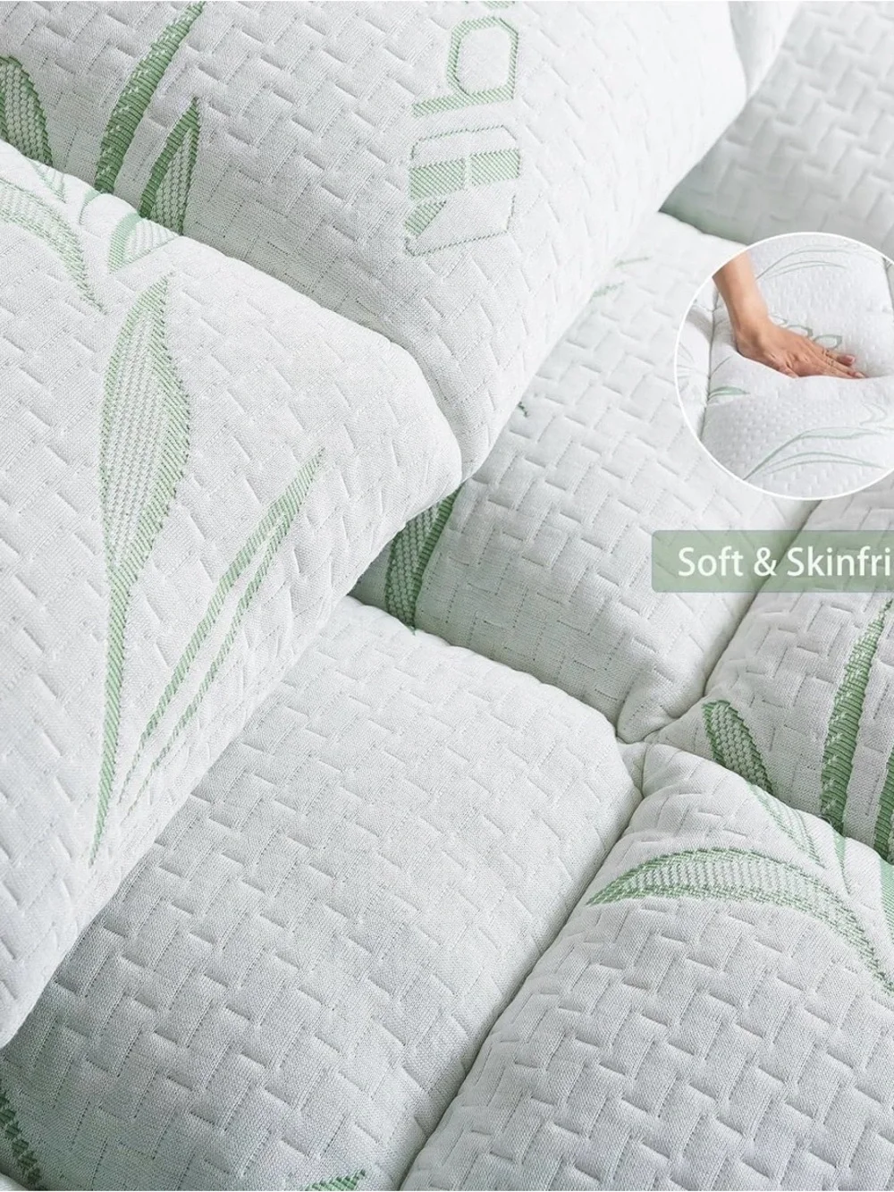 Cooling White Mattress Topper Protector - Quilted Comfort